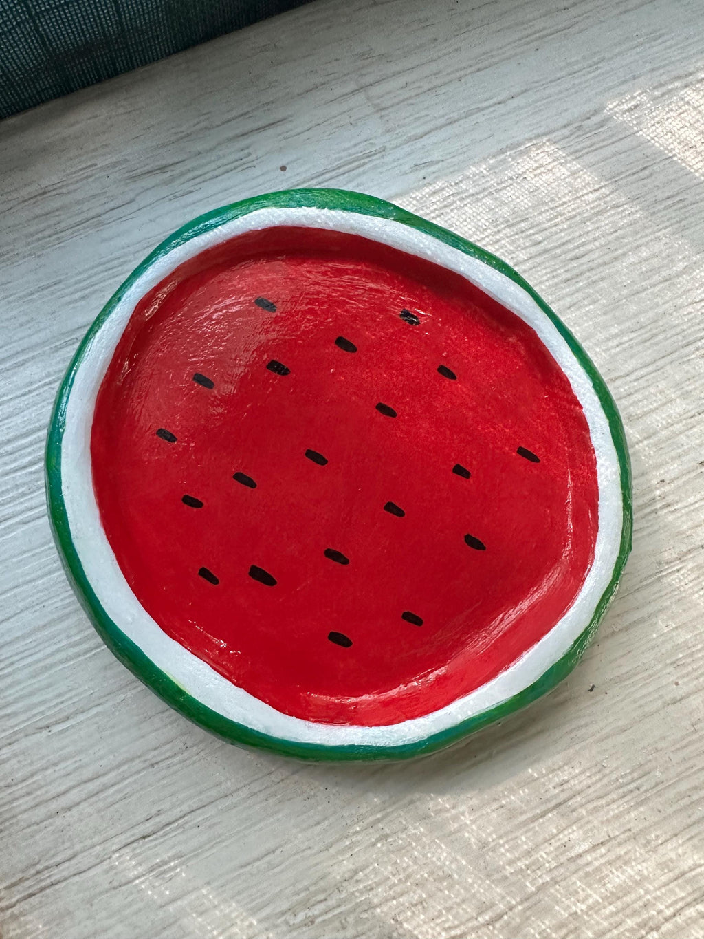 Watermelon Trinket Dish: Air Dry Clay Ring Holder